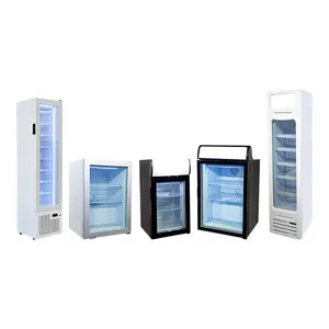 MEISDA-congelador vertical con puerta de cristal, minirefrigerador comercial