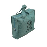 Sac à fermeture éclair en tissu de lin de lin pour paquet ensemble de couette pour bébé/ensemble de couverture lestée/ensemble de couette en duvet avec poignée