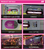 Machine à griffes à monnayeur pour poupées et objets de collection avec fonctionnalités cadeaux Happy Moment