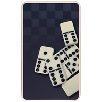Navoys Classic Double 6 Domino en plastique, coffret cadeau en métal, 28 pièces, jeu éducatif rétro pour enfants et adultes, activités pour la démence, pub