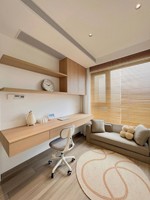 HAIYUE Meuble bibliothèque-bureau mural moderne en bois, personnalisé en usine pour toute la maison, idéal pour bureau à domicile et salon
