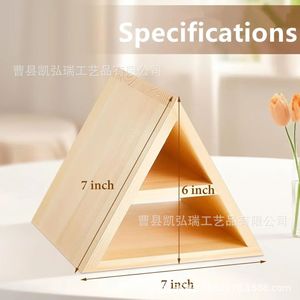 Simple bamboo triangular bookshelf, portable <b>bookend</b>, bamboo reading shelf, desktop organizer, book holder. - Product Image 2