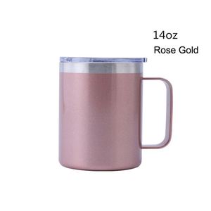 Custom Logo 12oz Double Wall Vacuum <b>Insulated</b> Stainless Steel Coffee Camping <b>Mug</b> with Handle and Lid Office Cup Leak-Proof - Product Image 3