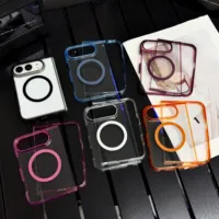 Casing Magnetik Transparan iPhone Duo untuk iPhone DUO 18 BARU 18 Lipat, Anti Benturan, Mendukung Pengisian Daya Nirkabel, Bahan Akrilik PC Keras