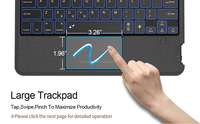 Clavier rétroéclairé RVB sans fil USB Type-C pour tablette, étui pour iPad Pro 11 et Air 10.9, compatible avec les modèles 2022/2021/2020/2018
