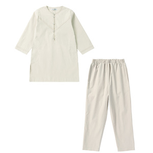 Nouvelle Robe pour Enfants d'Arabie Saoudite, Vêtements Musulmans, <span class=keywords><strong>Qamis</strong></span> pour Garçons, Jubba Thobe, <span class=keywords><strong>Ensemble</strong></span> 2 Pièces, Vêtements Islamiques, Abaya Kaftan pour Hommes, Tenue de Fête - Product Image 5