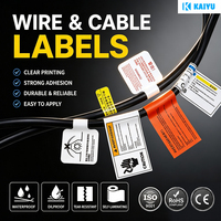 Etiquetas Transparentes para Cables KAIYU, de Fábrica con 15 Años de Experiencia, Autoadhesivas, Duraderas, para Identificación de Cables de Red
