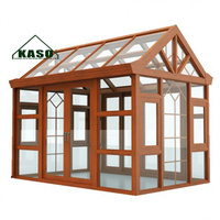 Sunrooms Maisons Véranda Maison Fenêtre Design Vérandas Vertes Portables Sur Le Pont Aluminium Verre Trempé Pergola