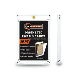 39PT manyetik kart durumda UV tek dokunmatik manyetik tutucu spor kartı 35PT koruma tek dokunmatik manyetik kart tutucu