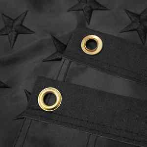 Bandera Americana Negra Duradera de 3x5 Pies con Ojales de Latón de Colores Vivos, Decoración de Pancarta, Estrella Bordada, Accesorio de Calidad - Product Image 3