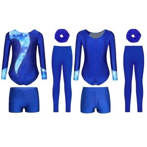 ชุดเต้นรำบอลรูมสำหรับเด็กผู้หญิงอายุ 6-16 ปี ชุดเลโอตาร์ดพร้อมกางเกงขาสั้น สำหรับการฝึกซ้อมยิมนาสติก การแสดงบนเวที และการเต้นรำ - Product Image 5