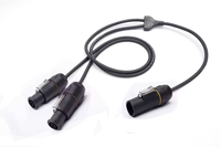 Câble répartiteur en Y ABCCABLS PowerCON TRUE1, 1 mâle vers 2 femelles, 16A, pour éclairage de scène, projecteurs mobiles et projecteurs PAR LED