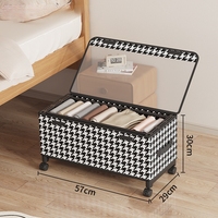 Boîte de rangement sous lit avec roulettes, transparente et anti-poussière, pour organisation domestique et rangement de vêtements