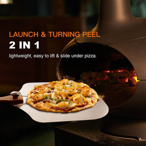 Accessoires pour <span class=keywords><strong>pizza</strong></span>, ensemble de pelle à <span class=keywords><strong>pizza</strong></span> en aluminium 12x14 pouces avec coupe-<span class=keywords><strong>pizza</strong></span> et couteau à <span class=keywords><strong>pizza</strong></span> avec manche en bois pliable pour un rangement facile - Product Image 6