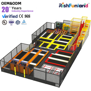 Aire de saut en libre style, grand parc de trampolines pour enfants et adultes, parc de fitness et de sport intérieur, équipement de terrain de jeu intérieur - Product Image 1