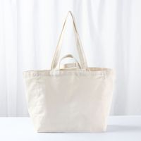 Bolsa de Lona Extra Grande con Asa Doble, Bolso de Compras con Logotipo Personalizado, Gran Capacidad para el Uso Diario y Compras