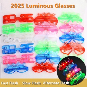 แว่นตา LED เรืองแสงในที่มืด พลาสติกแบบใหม่ ปี 2025 สำหรับงานปาร์ตี้  คริสต์มาส ปีใหม่ ฮาโลวีน ขายส่ง - Product Image 2