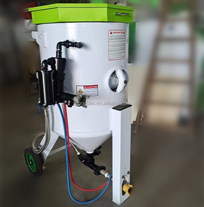 Machine de sablage portative de haute qualité à <span class=keywords><strong>double</strong></span> tête parabolique, avec poignée Deadman et télécommande semi-automatique - Product Image 1