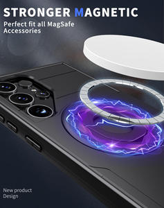 Nuova custodia magnetica per telefono cellulare con 360 rotante e supporto per anello per <span class=keywords><strong>Samsung</strong></span> S24 Ultra S24 <span class=keywords><strong>Plus</strong></span> - Product Image 2