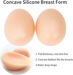 Ensemble de soutien-gorge prothétique ONEFENG, <span class=keywords><strong>seins</strong></span> en silicone solide, inserts concaves, coussinets, mastectomie, sous-vêtements sans armatures pour femmes au quotidien - Product Image 3