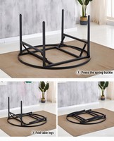 Table de banquet ronde pliante en PVC sur mesure |   Table de réception imperméable et résistante à l'huile pour hôtel, restaurant, mariage