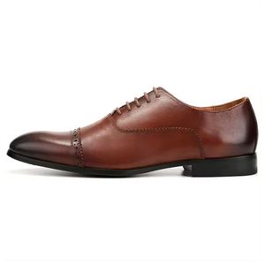 Chaussures Oxford décontractées en cuir véritable faites à la main, respirantes, imperméables, de qualité supérieure, pour le printemps, l'été et l'automne, vente en gros - Product Image 2
