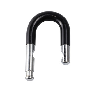 Black Coated U-Shaped Metal <b>Lock</b> Shackle Round Body Metric Finish - Product Image 1