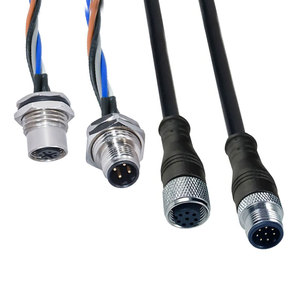 Op maat gemaakte waterdichte M8 M12 kabelconnector sensor kabel 2 3 4 5 6 8 12 17-pins mannelijke vrouwelijke stekker socket circulaire M8 M12 kabel - Product Image 4