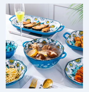 <span class=keywords><strong>Set</strong></span> cena ristorante nordico moderno lusso Boho ceramica stoviglie caffè vino <span class=keywords><strong>Set</strong></span> - Product Image 1