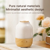 Diffuseur d'arômes en céramique et bois massif Kegao 130 ml, diffuseur de parfum pour la maison, machine de diffusion d'arômes, humidificateur d'air, personnalisable