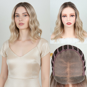Julianna Futura Fiber Body Wave Ombre Colored Mono Glueless Lace Front Natural Synthetic Hair <strong>Monofilament</strong> <strong>Wigs</strong> for White Women - Product Image 2