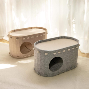 Eenvoudig te monteren kattenhuis voor binnenkatten, dubbelzijdige kattenbedhol, ruime, afgesloten kattenbed voor thuis - Product Image 1