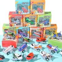 Mini Avion Jouet pour Enfants en Boîte Colorée, Modèle d'Avion en Plastique avec Roues à Rétrofriction, Voiture Aéro pour les Plus Jeunes Enfants