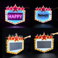 Boîte à messages amovible personnalisée en acrylique avec éclairage LED, panneau lumineux numérique, panneau à messages lumineux rechargeable, léger