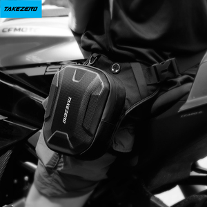 TAKEZERO MTX1 Sac bandoulière pour moto, pour jambe et taille, 1L, motif nid d'abeille rigide, équipement de sport et de voyage - Product Image 2