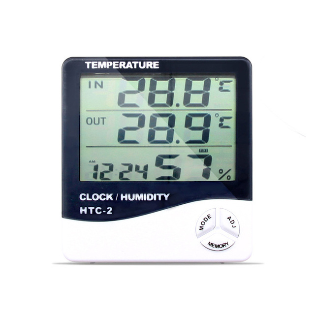 Factory Digital Thermometer Hygrometer , Electronic Temperature Humidity Meter Household ABS Hygrometer Measurement