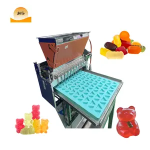Máquina automática de fazer doces e gelatinosas para mesa, máquina de fazer doces macios de urso 3D, máquina de fazer doces de mesa automática