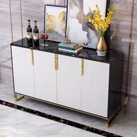 Armoire de rangement bar-café moderne pour salle à manger Buffet en bois de luxe Meuble buffet blanc