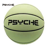 Ballon de basket lumineux qui brille dans le noir, personnalisé, vert, réfléchissant, en cuir, pour les matchs nocturnes, ballons cadeaux