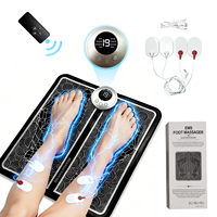 WLX Tapis EMS Économique Facile à Transporter avec Télécommande Sans Fil pour Neuropathie, Tapis de Massage Électrique EMS TENS pour les Pieds
