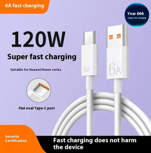 120W <strong>USB</strong> <strong>C</strong> <strong>to</strong> <strong>USB</strong> <strong>C</strong> Cable 1M 6A Super Fast Charging 480Mbps Data Transfer Cord for Android - Product Image 4