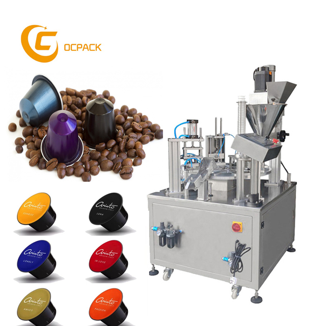 Automatic Nespresso Capsules Powder Filling and Sealing Coffee Capsule Packing Machine