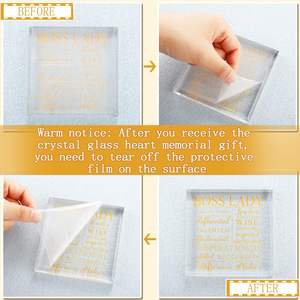 Adorno de Escritorio Acrílico de 4x4x0.6 Pulgadas, Estilo Clásico Dorado, Frases Inspiradoras, Regalo de Agradecimiento para Mujeres, Oficina, Hogar - Product Image 3