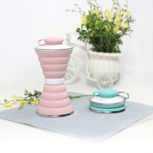 Gobelet pliable personnalisé avec logo, qualité alimentaire sans BPA, gobelet de voyage réutilisable portable pour le camping, la randonnée et les sports - Product Image 1