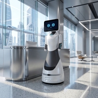 Robot de réception interactif vocal humanoïde IA avec navigation automatique LiDAR, robot guide commercial multilingue