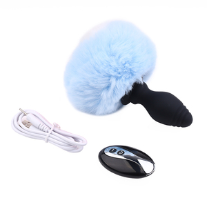 Juguetes anales Control remoto eléctrico conejo de silicona cola corta Butt Plug en forma de corazón Juguetes sexuales para mujeres Juguetes Sexua - Product Image 4