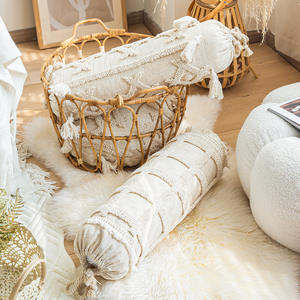 Commercio all'ingrosso nuovo Boho federa nappe <span class=keywords><strong>cuscini</strong></span> marocchino <span class=keywords><strong>cuscini</strong></span> bombola cilindro bianco crema <span class=keywords><strong>Beige</strong></span> federa - Product Image 4