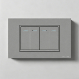 Interrupteur mural métallique 2 voies YuHe Group, commande tactile, design minimaliste, 16A 250V IP20 - Product Image 4