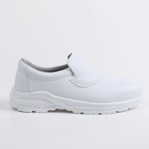 Bottes de travail antidérapantes en micro-fibres blanches Offres Spéciales <span class=keywords><strong>chaussures</strong></span> de travail légères à bout en acier pour femmes - Product Image 3