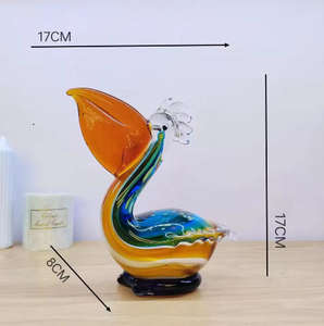 Adornos de Animales de Vidrio Modernos y Creativos con Diseño de Dibujos Animados, Pelícano, Peco Peco, Decoración para el Hogar, Entrada, Mueble de TV, Artesanías Decorativas - Product Image 5